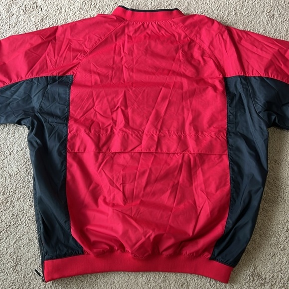 Vintage 90s Nike Center Swoosh Maryland Terrapins Terps Windbreaker Red Black - Picture 2 of 10